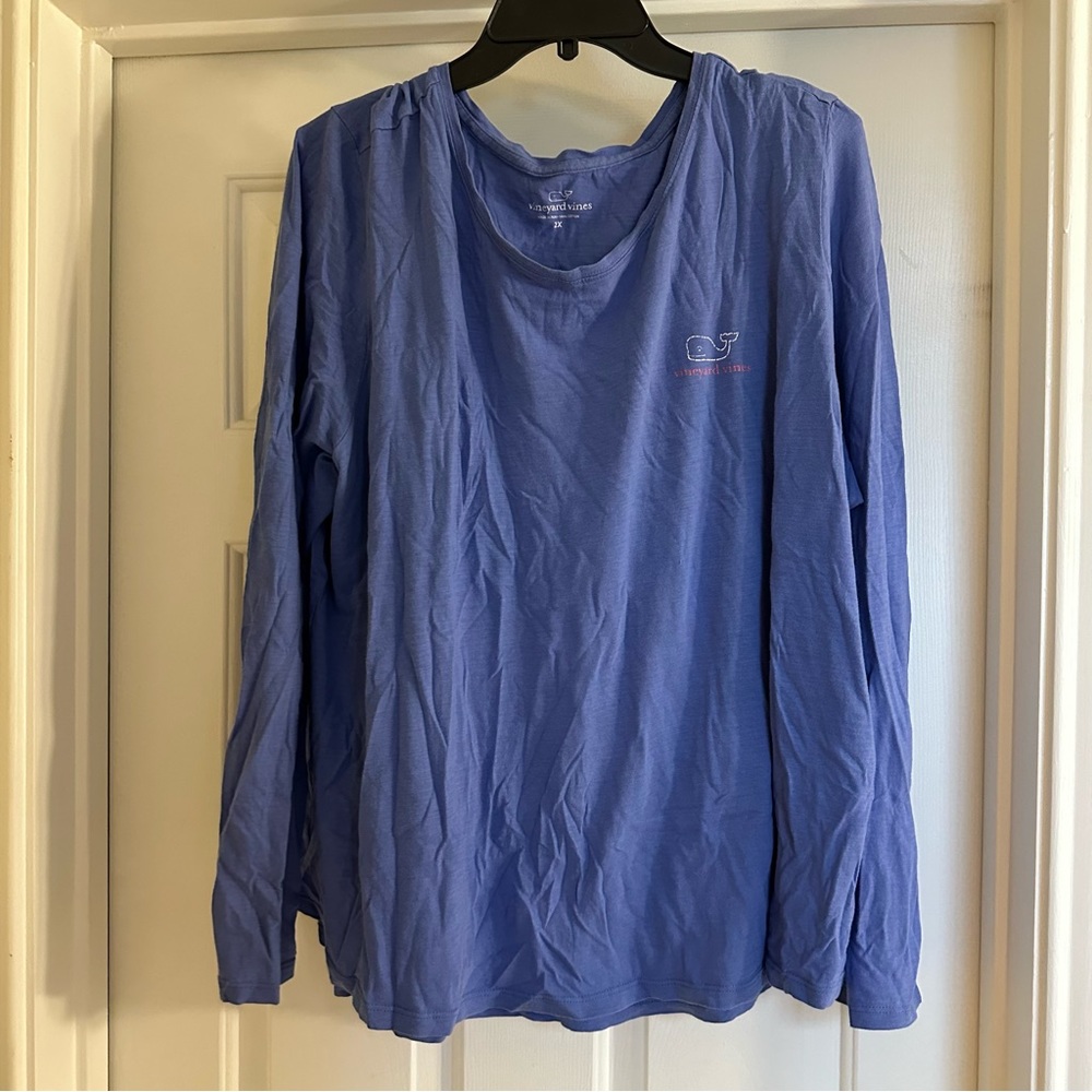 Vineyard Vines Long Sleeve Tee Whale Shirt Blue